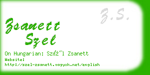 zsanett szel business card